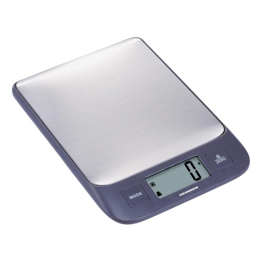 Heinner HKS-5IXBK - Digitale Küchenwaage 2xAAA grau/mattchrom