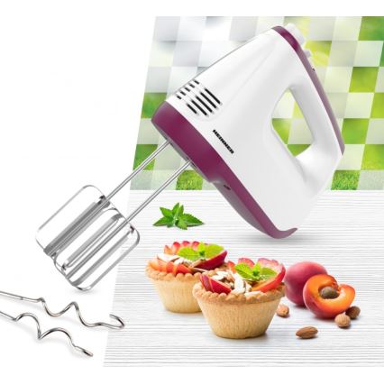 Heinner HM-400BG - Handmixer 400W/230V weiß/lila