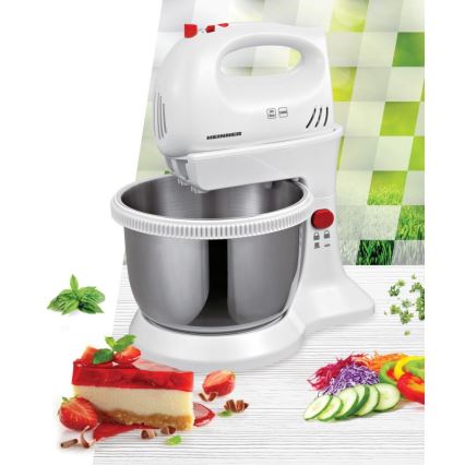 Heinner HMBR-300W - Handmixer mit drehbarer Schüssel 300W/230V weiß