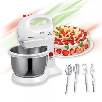 Heinner HMBR-300W - Handmixer mit drehbarer Schüssel 300W/230V weiß
