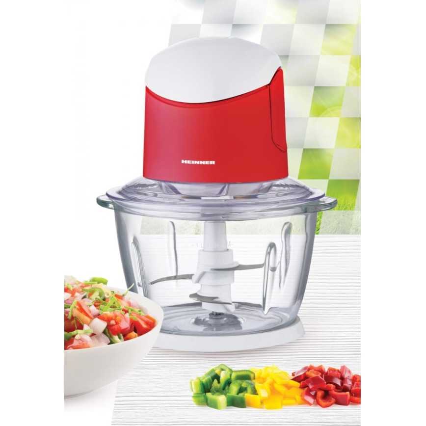 Heinner HMC-K500WHR - Küchenzerkleinerer 500W/230V rot