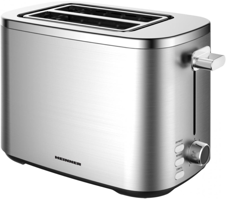 Heinner HTP-800SS - Toaster mit zwei Schlitzen 800W/230V aus Edelstahl