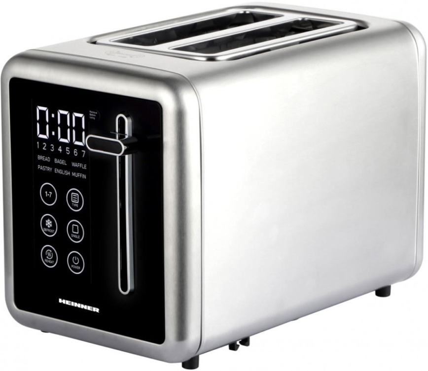 Heinner HTP-DD900BKSS - Digitaler Toaster 900W/230V, Edelstahl