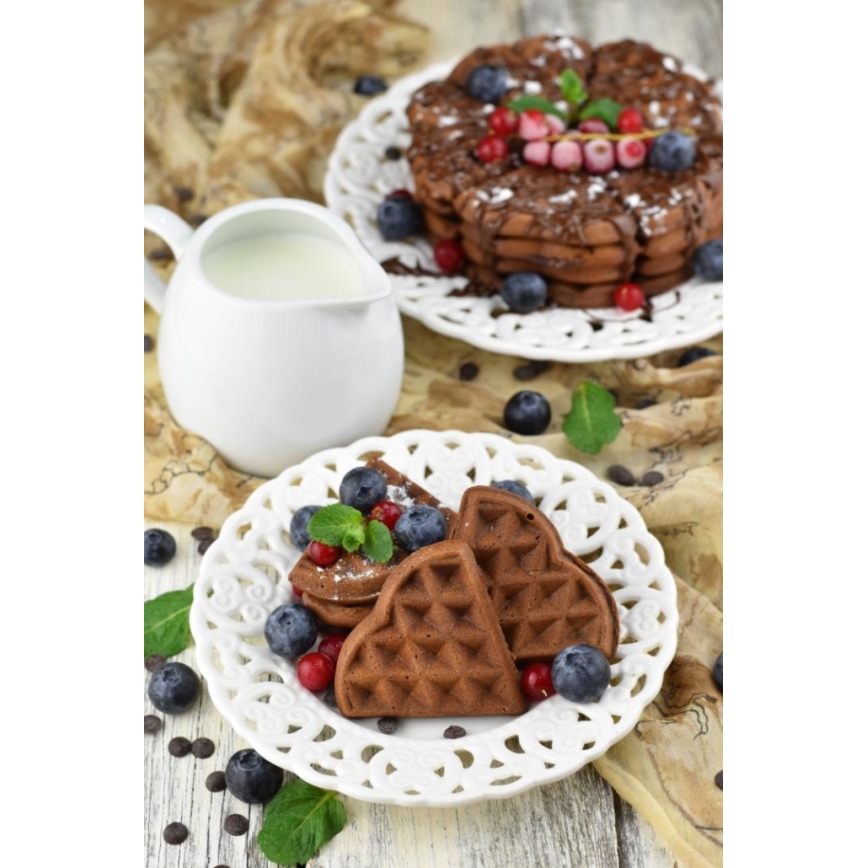 Heinner HWF-1000CR - Waffeleisen 1000 W/230 V schwarz/roségold