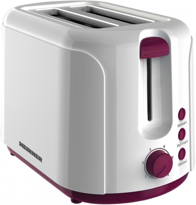 Heinner TP-750BG - Toaster mit zwei Schlitzen 750W/230V weiß/violett