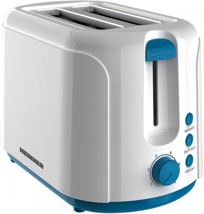 Heinner TP-750BL - Toaster mit zwei Schlitzen 750W/230V weiß/blau