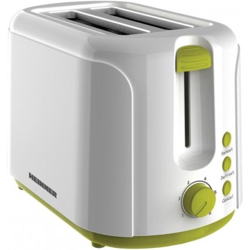 Heinner TP-750GR - 2-Schlitz-Toaster 750 W/230 V weiß/grün