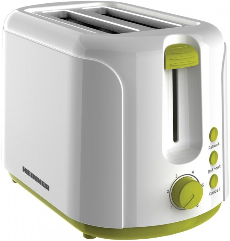 Heinner TP-750GR - 2-Schlitz-Toaster 750 W/230 V weiß/grün