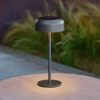 Hesperide - LED-Solar-Tischleuchte BOLTY LED/3,7V 2600 mAh IP65 Anthrazit