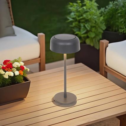 Hesperide - LED-Solar-Tischleuchte BOLTY LED/3,7V 2600 mAh IP65 Anthrazit