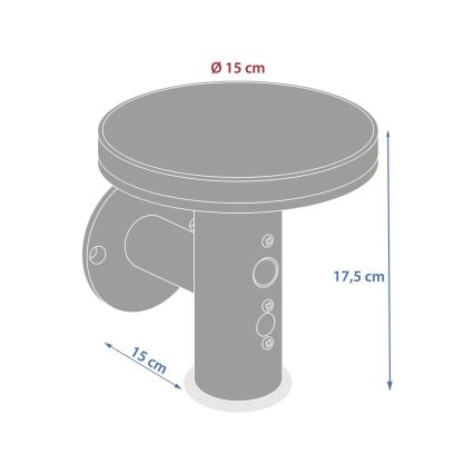 Hesperide - LED Solar-Wandleuchte mit Bewegungsmelder DETEKT LED/3,7V 2600 mAh IP65