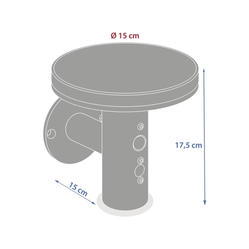 Hesperide - LED Solar-Wandleuchte mit Bewegungsmelder DETEKT LED/3,7V 2600 mAh IP65
