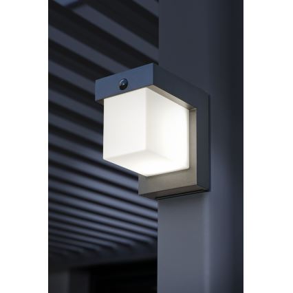 Hesperide - LED-Solar-Wandleuchte mit Bewegungs- und Dämmerungssensor MULTY LED/3,7V 2600 mAh IP65 Anthrazit