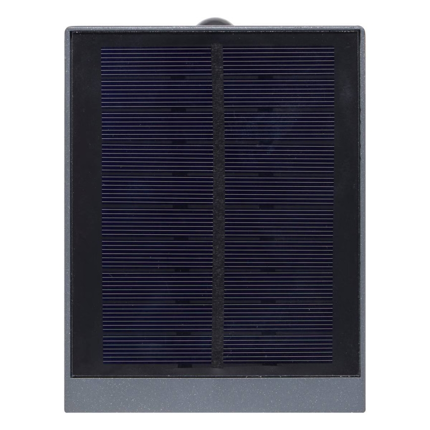 Hesperide - LED-Solar-Wandleuchte mit Bewegungs- und Dämmerungssensor MULTY LED/3,7V 2600 mAh IP65 Anthrazit