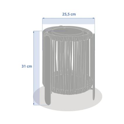 Hesperide - LED Solarlampe LINY LED/3,7V 2600 mAh IP54 grün