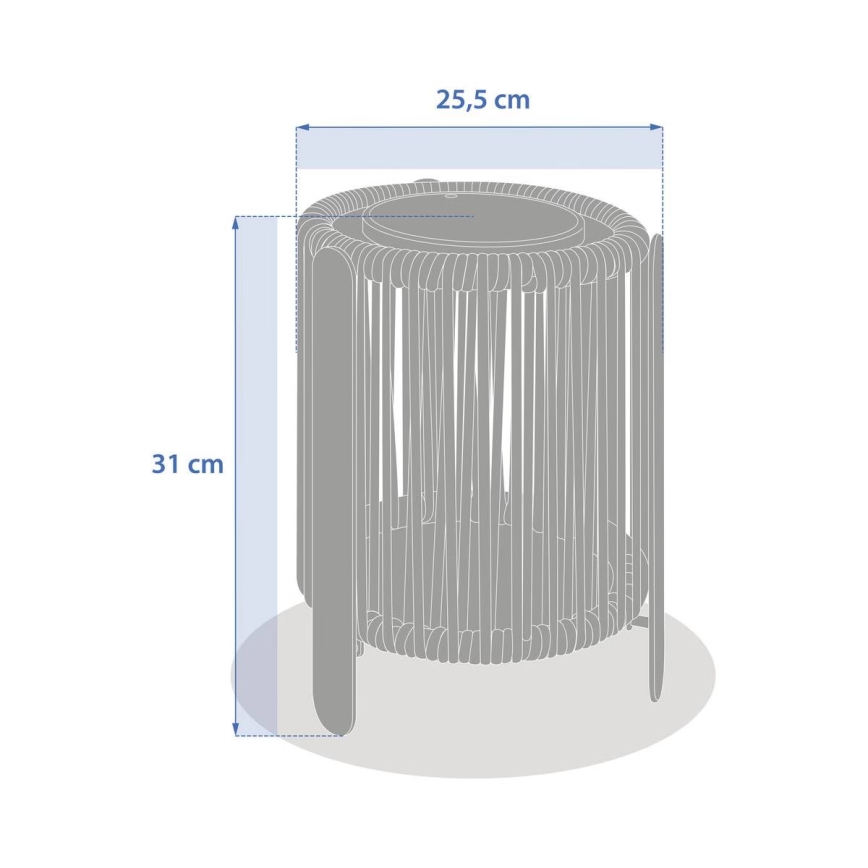 Hesperide - LED Solarlampe LINY LED/3,7V 2600 mAh IP54 grün
