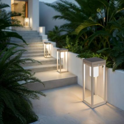 Hesperide - LED-Solarlaterne mit Bewegungssensor PIKY LED/3,7V 2600 mAh 40 cm IP65 beige