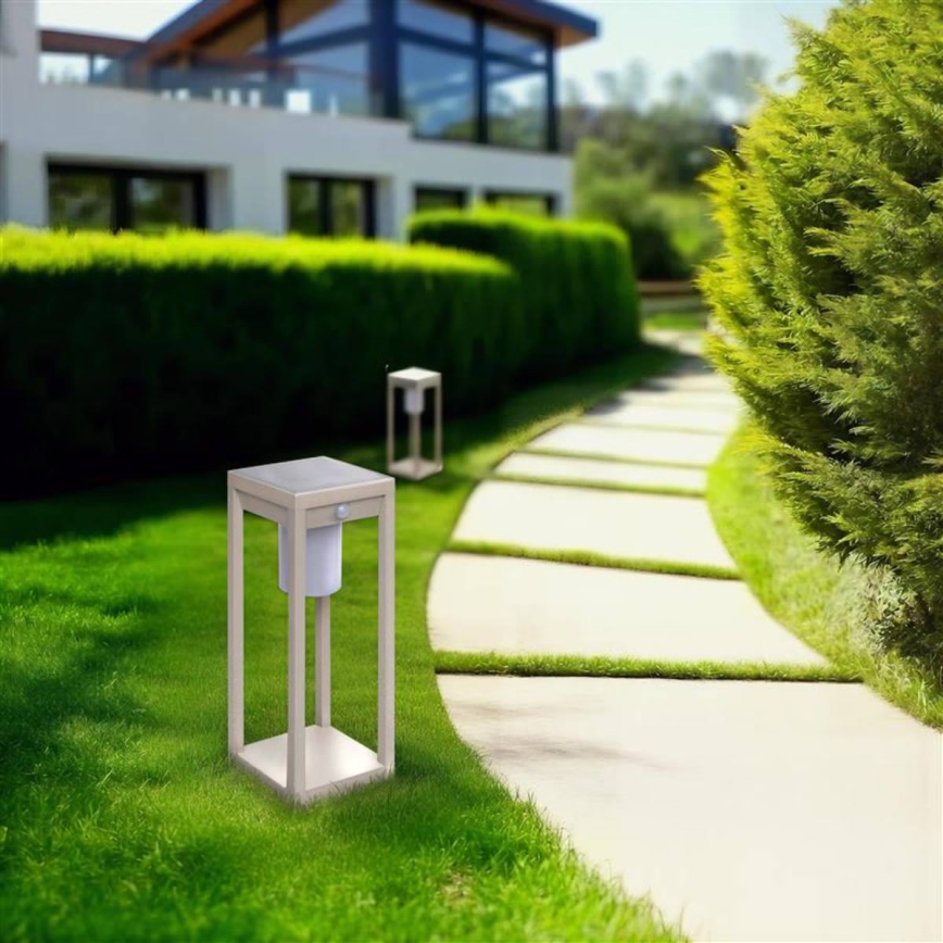 Hesperide - LED-Solarlaterne mit Bewegungssensor PIKY LED/3,7V 2600 mAh 40 cm IP65 beige