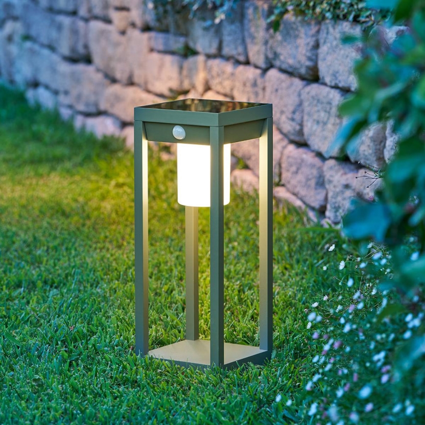 Hesperide - LED Solarleuchte mit Bewegungsmelder PIKY LED/3,7V 2600 mAh 40 cm IP65 grün