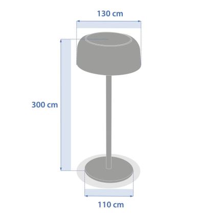 Hesperide - LED-Solartischlampe BOLTY LED/3,7V 2600 mAh IP65 beige