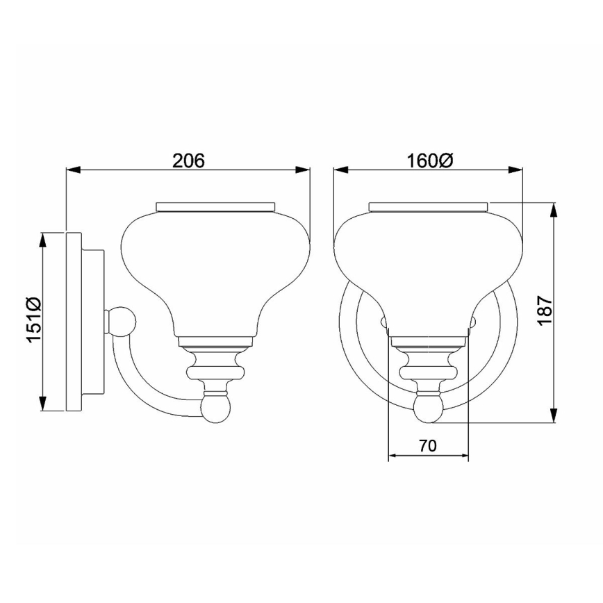 Hinkley - LED-Wandleuchte für Badezimmer AINSLEY 1xG9/3W/230V IP44