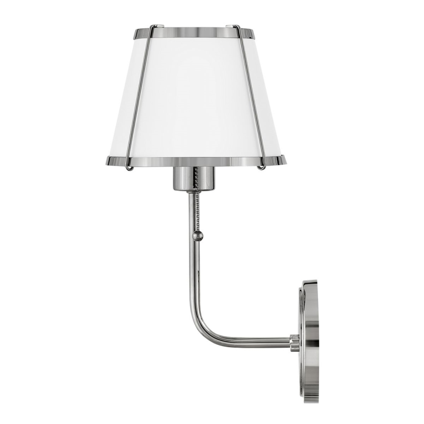 Hinkley - Wandleuchte CLARKE 1xE27/40W/230V glänzendes Chrom/weiß