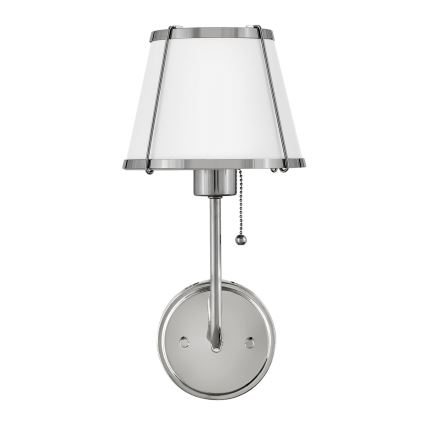 Hinkley - Wandleuchte CLARKE 1xE27/40W/230V glänzendes Chrom/weiß