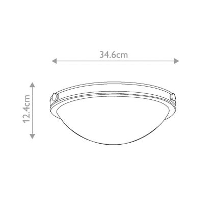 Hinkley - Deckenleuchte COLLIER 2xE27/40W/230V Ø 34,6 cm schwarz