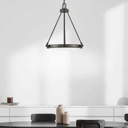 Hinkley - Kronleuchter mit Kette COLLIER 4xE14/40W/230V Ø 54,3 cm schwarz