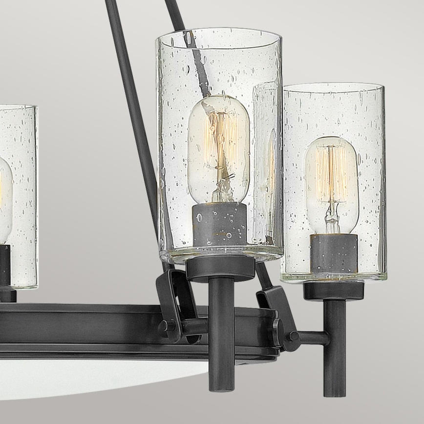 Hinkley - Kronleuchter mit Kette COLLIER 5xE27/40W/230V Ø 68,5 cm schwarz