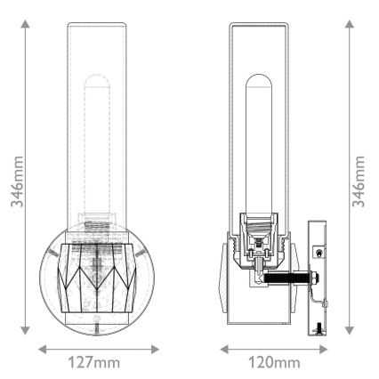 Hinkley - Badezimmer-Wandleuchte ELLISON 1xE27/40W/230V IP44 golden