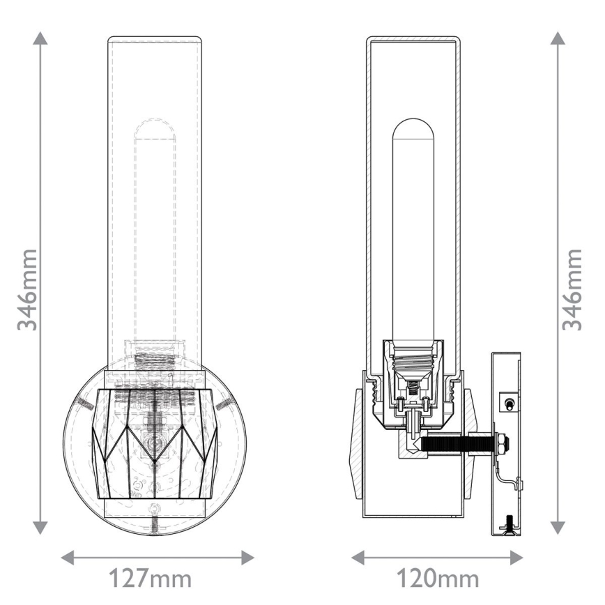 Hinkley - Badezimmer-Wandleuchte ELLISON 1xE27/40W/230V IP44 golden