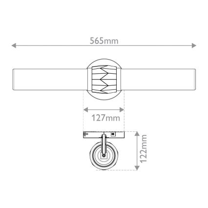 Hinkley - Badezimmer-Wandleuchte ELLISON 2xE27/40W/230V IP44 golden