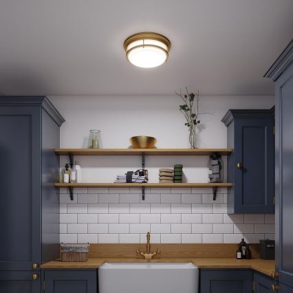 Hinkley - Badezimmer-Deckenleuchte HADLEY 3x E27/40W/230V IP44 goldfarben