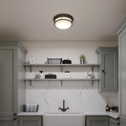 Hinkley - Deckenleuchte HADLEY für Badezimmer 3xE27/40W/230V IP44 Bronze