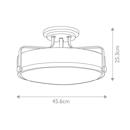 Hinkley - Aufputz-Kronleuchter HARPER 3xE27/60W/230V Ø 45,6 cm glänzender Chrom