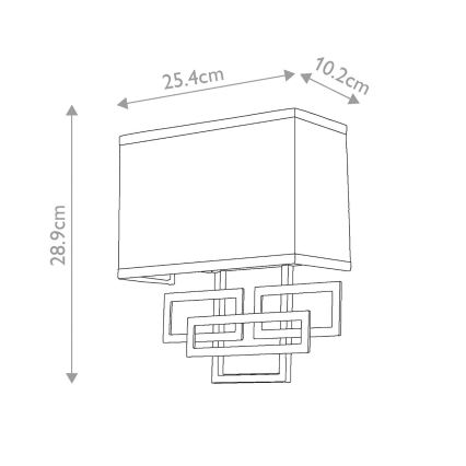 Hinkley - Wandleuchte LANZA 2xE14/60W/230V Bronze