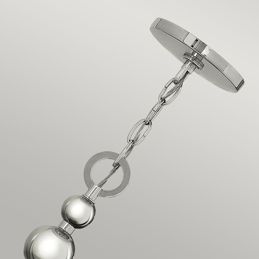 Hinkley - Kronleuchter an Kette ZELDA 3xE27/60W/230V glänzender Chrom