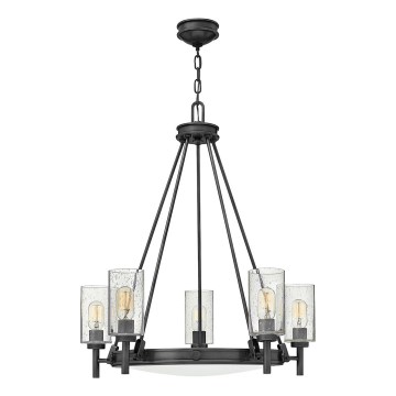 Hinkley - Kronleuchter mit Kette COLLIER 5xE27/40W/230V Ø 68,5 cm schwarz