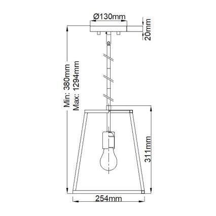 Hinkley - Stangenkronleuchter FU LIGHTON 1xE27/100W/230V bronze/schwarz