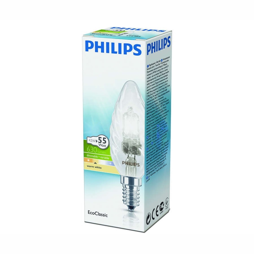 Hochleistungs-Halogen-Glühbirne Philips E14/42W/230V
