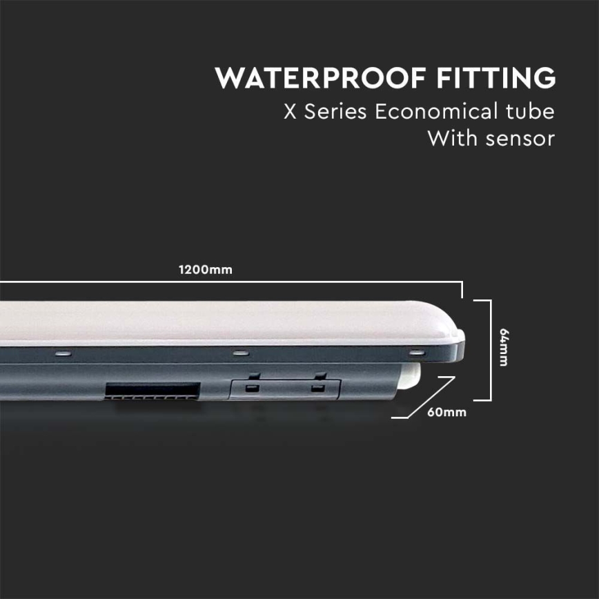 Hochleistungs-LED-Leuchtstofflampe mit Sensor  X-SERIES LED/36W/230V 6500K 120 cm IP65