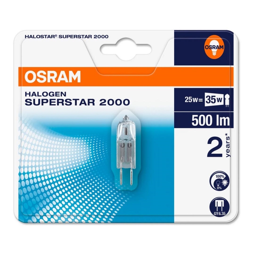 Hochleistungs-Leuchtmittel HALOSTAR GY6,35/25W/12V 2900K - Osram