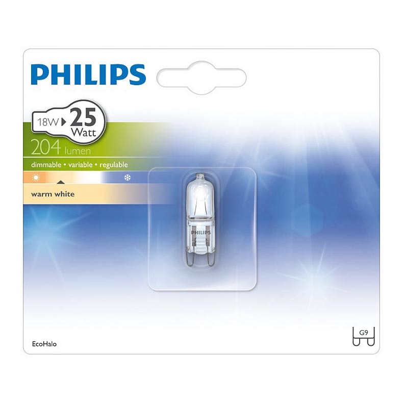 Hochleistungsglühlampe Philips ECOHALO G9/18W/230V 2800K