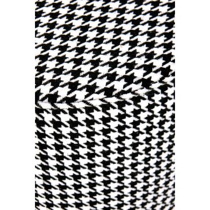 Hocker ARUNA Ø 36 cm weiß/schwarz/gold