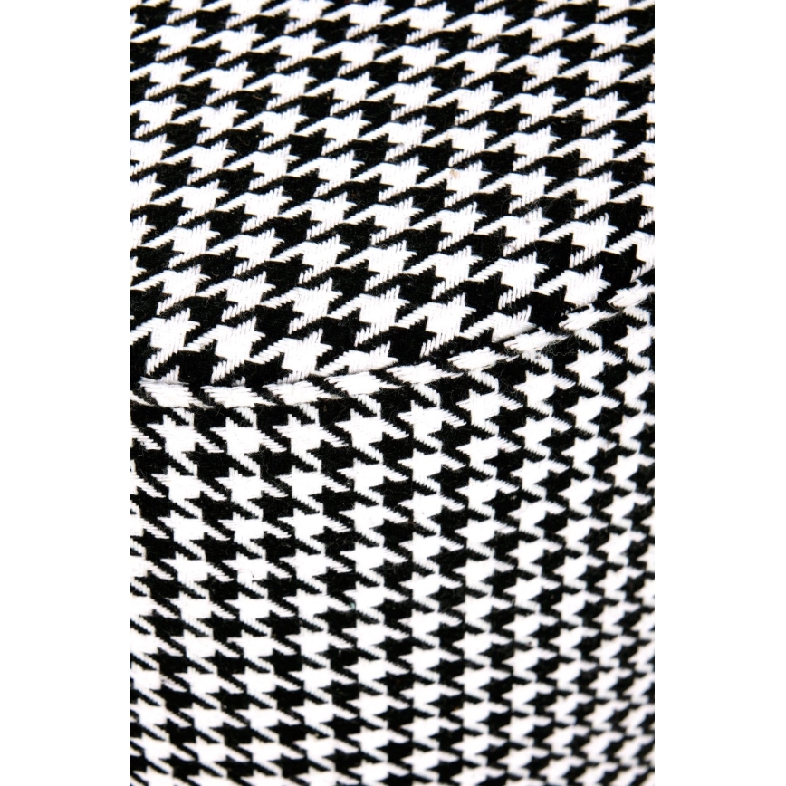 Hocker ARUNA Ø 36 cm weiß/schwarz/gold