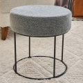 Hocker JAVI Ø 40 cm grau