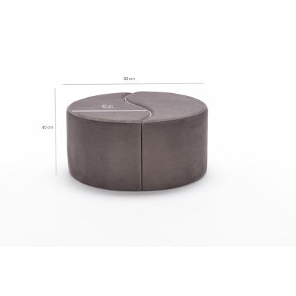 Hocker JING Ø 80 cm, braun