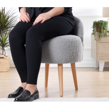 Hocker MIKI Ø 46 cm, grau