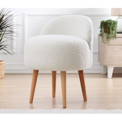 Hocker MIKI Ø 46 cm weiß